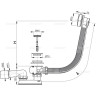 Сифон ALCAPLAST A551K-120 для ванны автомат комплект, металл/металл