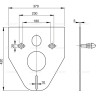 Звукоизоляционная плита ALCAPLAST M910 для подвесного унитаза и для биде с принадлежностями